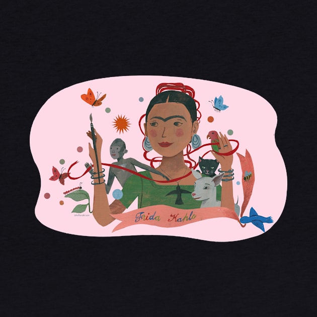 Frida Kahlo & Pets 4 by John Parra Art